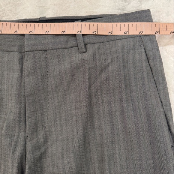 Theory Mens Gray Stripe Wool Pants size 33x33 Flat Front Jace s/durant trousers - Picture 6 of 8